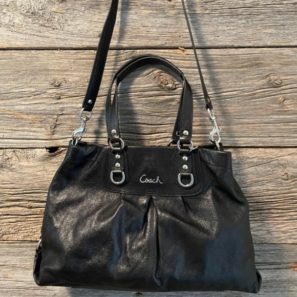 Coach Handbags - AUTHENTIC COACH ASHLEY LEATHER LARGE SATCHEL CARRYALL BAG PURSE 💜